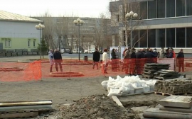 В Красноярске идёт масштабная реконструкция фонтана «Северное сияние»