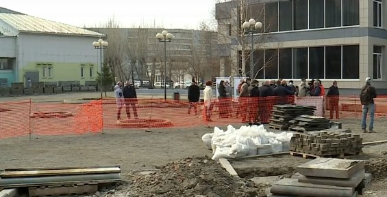 В Красноярске идёт масштабная реконструкция фонтана «Северное сияние»